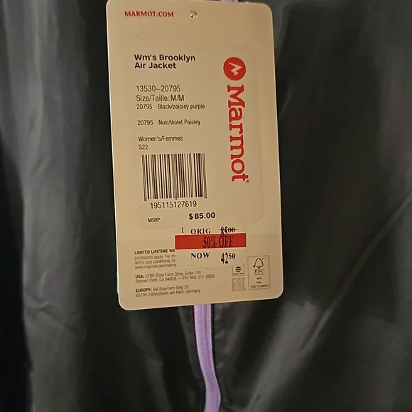 NWT Marmot Air Jacket - Picture 5 of 5